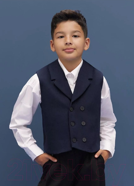 Изображение товара Жилет детский Amarobaby Study Smart / AB-OD24-SS10/20-128 (синий, р.128)