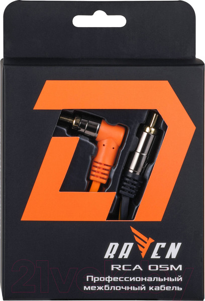 Изображение товара Межблочный кабель для автоакустики DL Audio Raven RCA (0.5м)