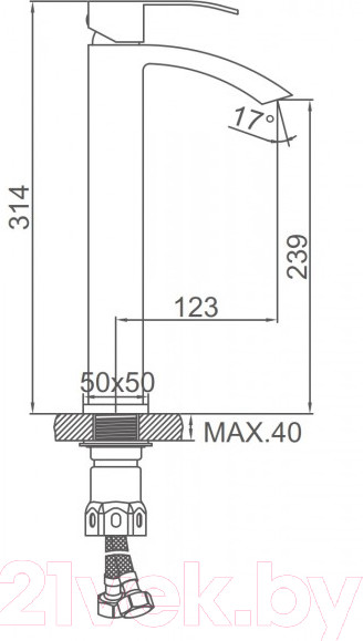 Изображение товара Смеситель Ledeme L71117B (черный)
