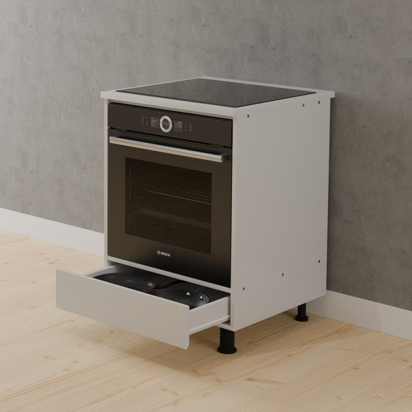 Изображение товара Шкаф под духовку Dipriz Д.70088.1 (белый/черный)