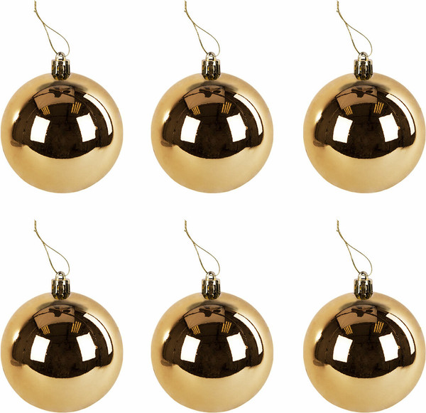 Изображение товара Набор шаров новогодних Золотая сказка Eden Colors / 591976 (24шт, золотистый/жемчужный)