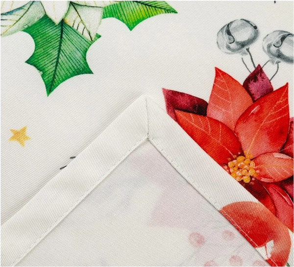 Изображение товара Скатерть Этель Christmas red flowers 149x220 / 4980235