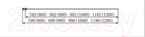 Изображение товара Душевая стенка Aquatek 90x200 / AQ WIW 09020CH (хром/прозрачное стекло)