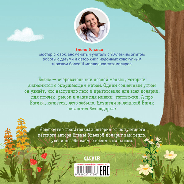 Изображение товара Книга CLEVER Книжки-картинки. Ежик и солнечное лето / 9785002117383 (Ульева Е.)