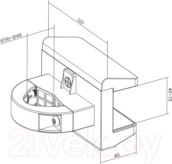 Изображение товара Держатель для удлинителя Ergosmart МН-03 (черный)