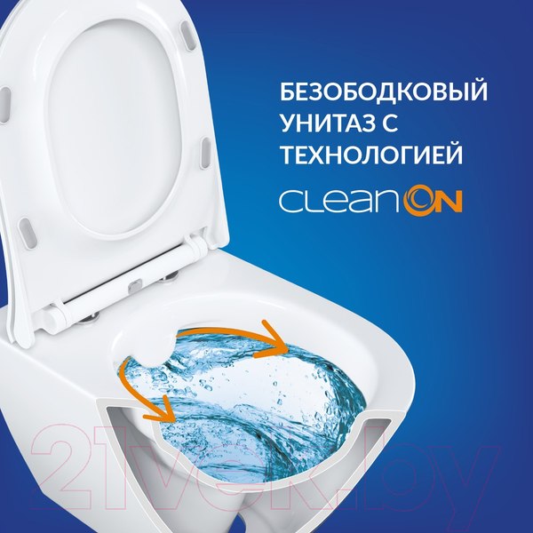 Изображение товара Унитаз подвесной с инсталляцией Cersanit Brasko Smart CO DPL EO Slim + Vector / 68304 (c кнопкой Estetica белый)