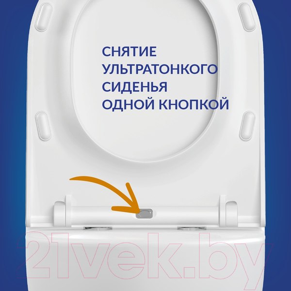 Изображение товара Унитаз подвесной с инсталляцией Cersanit Brasko Smart CO DPL EO Slim + Vector / 68304 (c кнопкой Estetica белый)