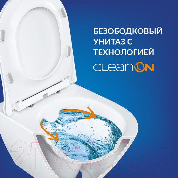 Изображение товара Унитаз подвесной с инсталляцией Cersanit City Smart CO DPL EO Slim + Link PRO / 68306 (с кнопкой Twins хром глянцевый)