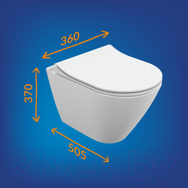Изображение товара Унитаз подвесной с инсталляцией Cersanit City Smart CO DPL EO Slim + Link PRO / 68306 (с кнопкой Twins хром глянцевый)