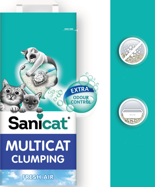 Изображение товара Наполнитель для туалета Sanicat Clumping Multicat (12л)