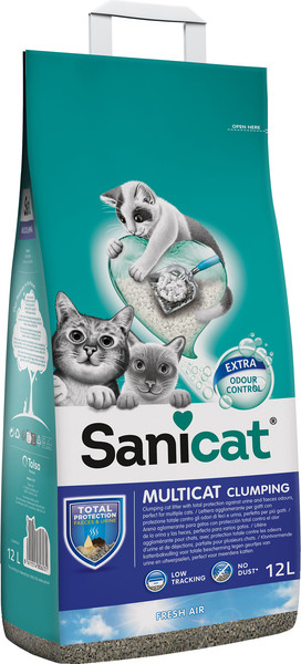 Изображение товара Наполнитель для туалета Sanicat Clumping Multicat (12л)