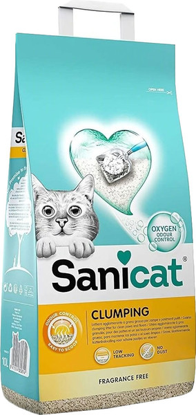 Изображение товара Наполнитель для туалета Sanicat Clumping Unscented (8л)