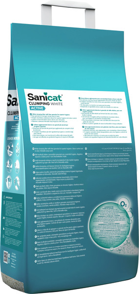 Изображение товара Наполнитель для туалета Sanicat Clumping White Active (10л)