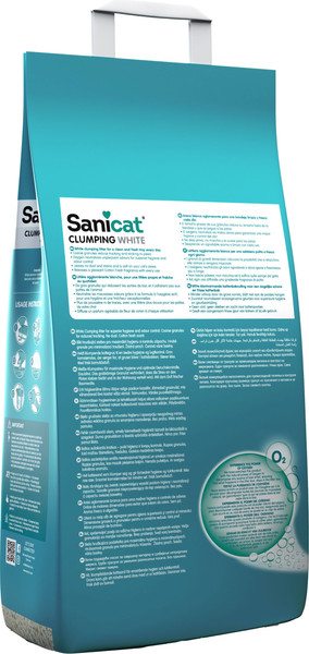 Изображение товара Наполнитель для туалета Sanicat Clumping White Cotton Fresh (10л)