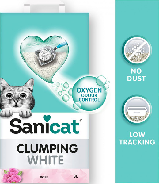Изображение товара Наполнитель для туалета Sanicat Clumping White Rose (8л)