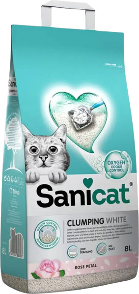 Изображение товара Наполнитель для туалета Sanicat Clumping White Rose (8л)