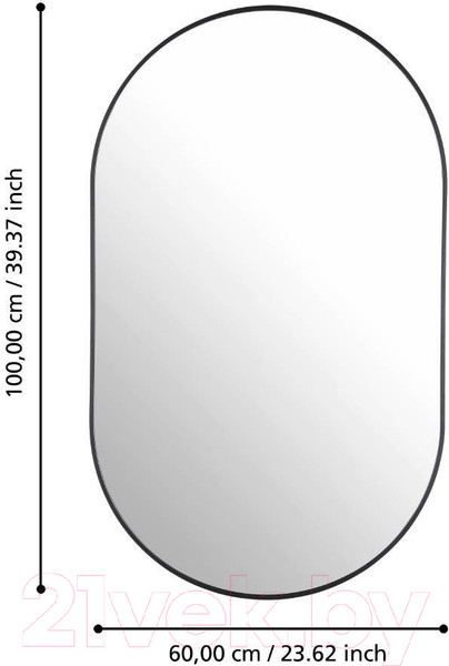 Изображение товара Зеркало Eglo Bani 425003 (сталь/зеркало, черный)