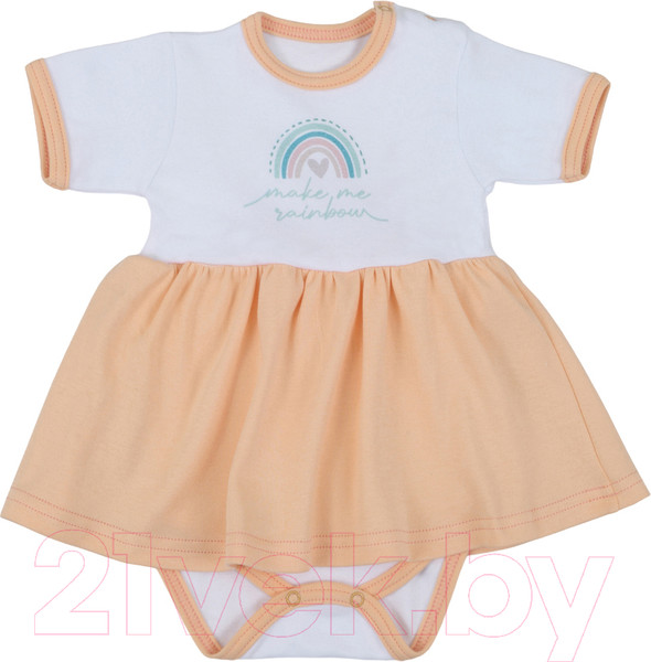 Изображение товара Платье для малышей Rant Rainbow С коротким рукавом  / 7680 (Peach, 68р.)