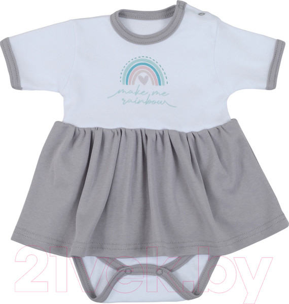Изображение товара Платье для малышей Rant Rainbow С коротким рукавом / 7680 (Grey, 74р.)