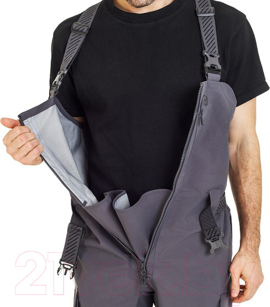 Изображение товара Полукомбинезон для охоты и рыбалки FHM Guard V2 (XL, серый)