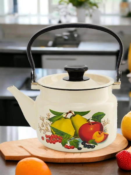 Изображение товара Чайник КМЗ 42704-082/6-У4 с рисунком (слоновая кость)