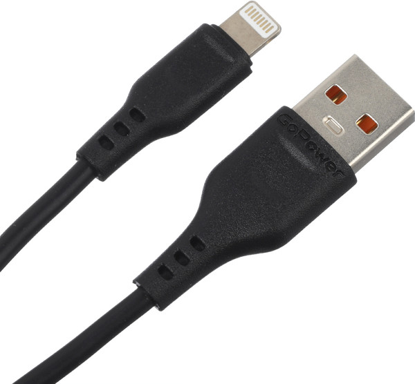 Изображение товара Кабель GoPower GP01L / 00-00018568 (1м, черный)