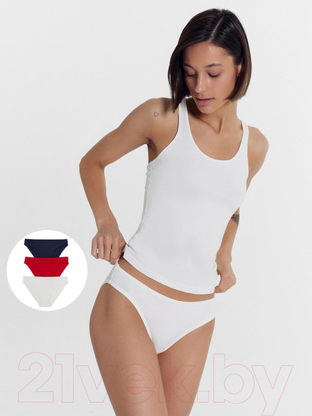 Изображение товара Комплект женских трусов Mark Formelle 412457-3 (р.102, сумрачно-белый-1)