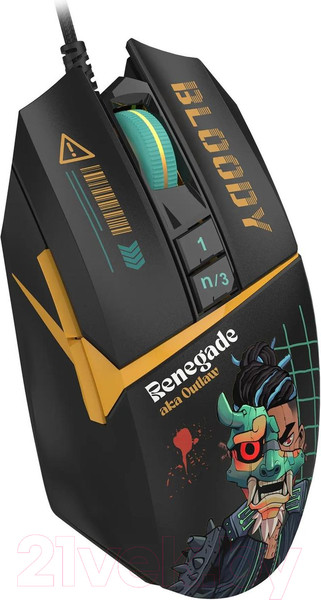 Изображение товара Мышь A4Tech Bloody W63 Max Renegade (черный)