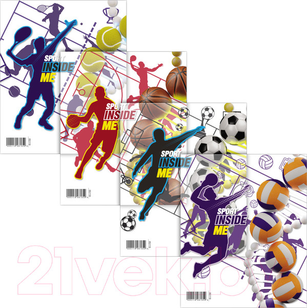 Изображение товара Набор обложек Erich Krause Sport DNA для тетрадей и дневников / 61120