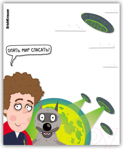 Изображение товара Набор обложек Erich Krause Приключения Пети и Волка для тетрадей и дневников / 61122