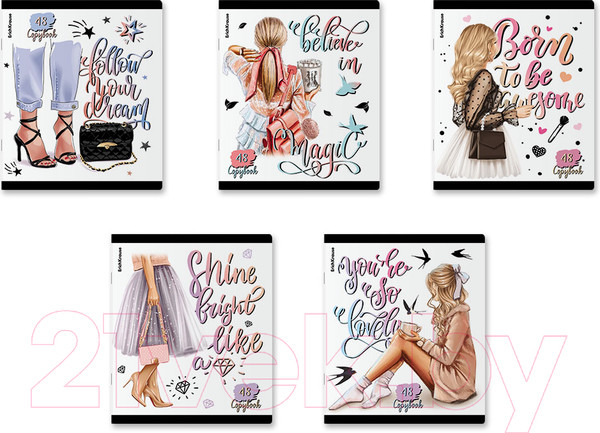 Изображение товара Тетрадь Erich Krause Fashion Girl / 60618 (48л, клетка)