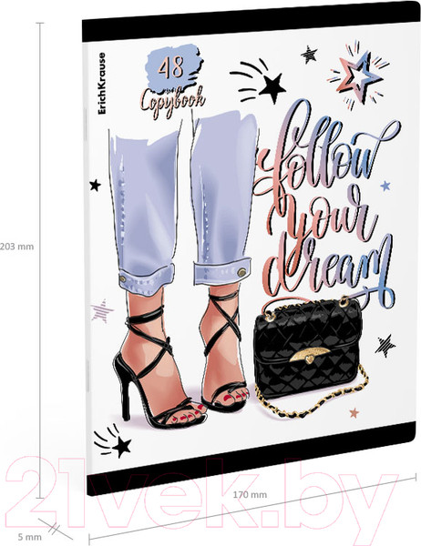 Изображение товара Тетрадь Erich Krause Fashion Girl / 60618 (48л, клетка)