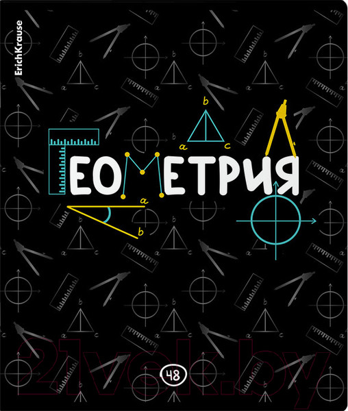 Изображение товара Тетрадь предметная Erich Krause Inscription Геометрия / 60661 (48л, клетка)