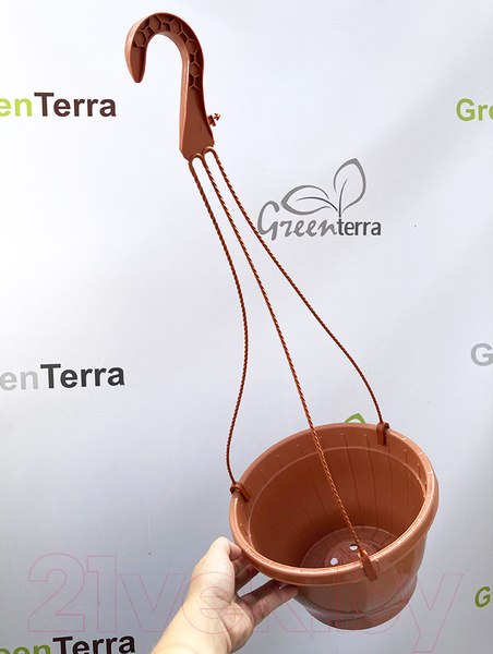 Изображение товара Набор вазонов GreenTerra С подвесом 23/14см 3.7л (5шт, терракотовый)