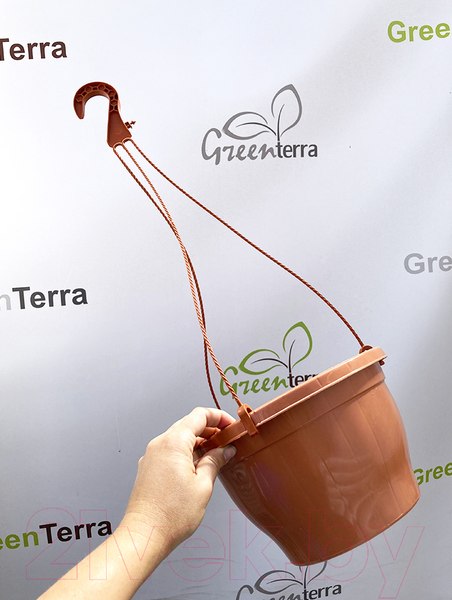 Изображение товара Набор вазонов GreenTerra С подвесом 23/14см 3.7л (5шт, терракотовый)