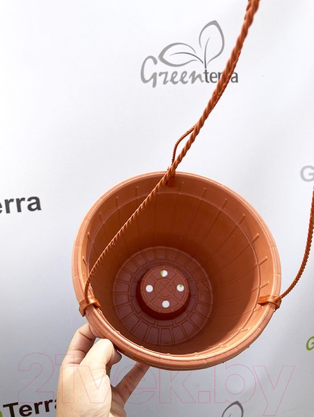 Изображение товара Набор вазонов GreenTerra С подвесом 23/14см 3.7л (5шт, терракотовый)