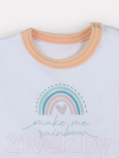 Изображение товара Платье для малышей Rant Rainbow С коротким рукавом / 7680 (Peach, 62р.)