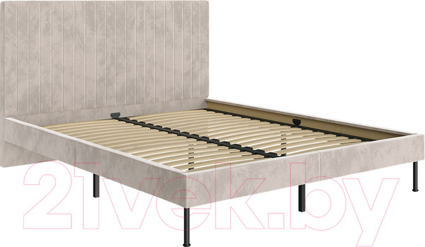 Изображение товара Полуторная кровать НК Мебель Novel 140x200 / 26011201 (велюр бежевый)