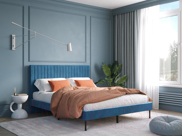 Изображение товара Полуторная кровать НК Мебель Novel 140x200 / 26011202 (велюр бирюзовый)