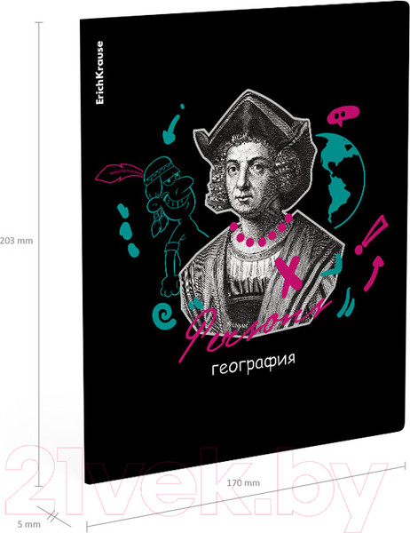Изображение товара Тетрадь предметная Erich Krause Persons География / 59499 (48л, клетка)