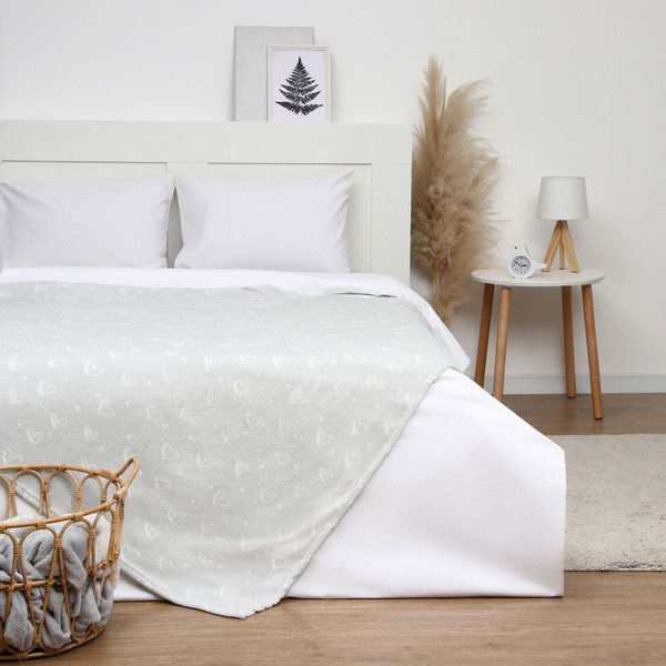 Изображение товара Плед Этель Сердечки 180x200 / 10359405 (корал-флис)