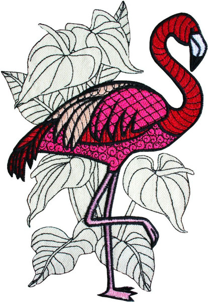 Изображение товара Подушка декоративная MATEX Фламинго / 29-113 (белый/розовый)