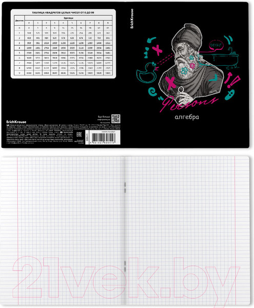 Изображение товара Тетрадь предметная Erich Krause Persons Алгебра / 60641 (48л, клетка)