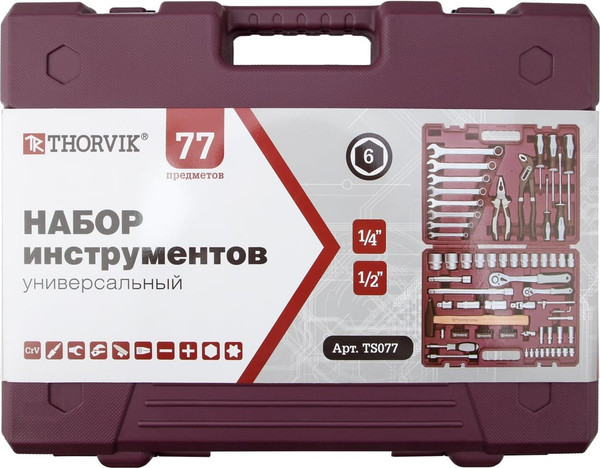 Изображение товара Универсальный набор инструментов Thorvik TS077/12
