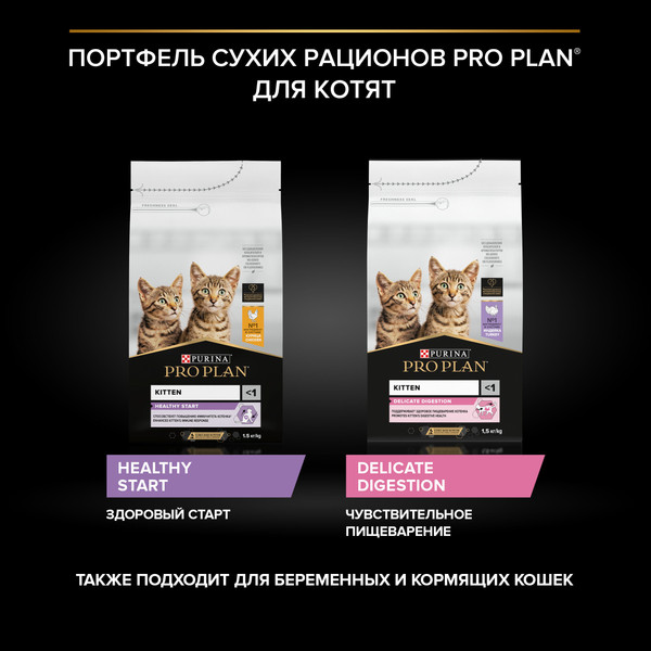 Изображение товара Сухой корм для кошек Pro Plan Delicate Digestion для котят с индейкой (400г)