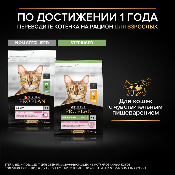 Изображение товара Сухой корм для кошек Pro Plan Delicate Digestion для котят с индейкой (400г)