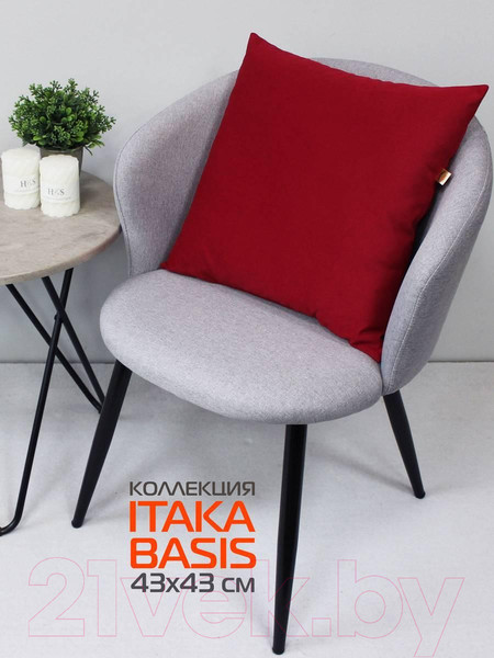 Изображение товара Подушка декоративная MATEX Itaka Basis / 63-896 (бордовый)