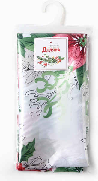 Изображение товара Дорожка на стол Доляна Рождественский букет 40x145 / 10643135