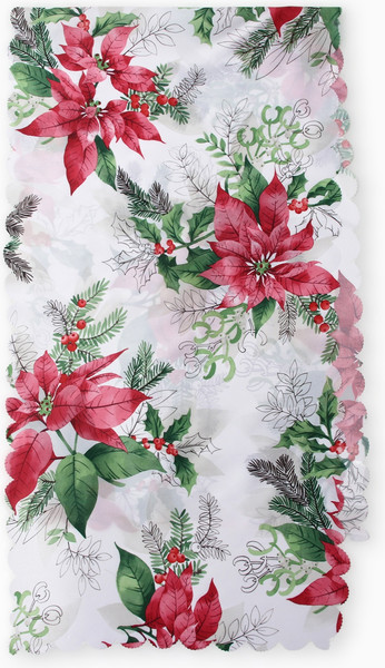 Изображение товара Дорожка на стол Доляна Рождественский букет 40x145 / 10643135