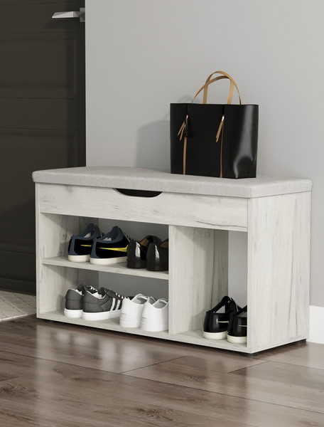 Изображение товара Тумба в прихожую Артём-Мебель Норд СН 122.08 (дуб крафт белый)